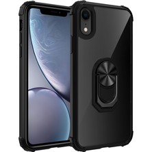 Pilanix Apple iPhone Xr Kılıf Silikon Kenarlı Renkli Yüzüklü Manyetik Mola Kapak