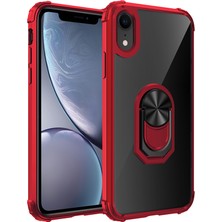 Pilanix Apple iPhone Xr Kılıf Silikon Kenarlı Renkli Yüzüklü Manyetik Mola Kapak