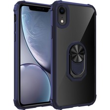 Pilanix Apple iPhone Xr Kılıf Silikon Kenarlı Renkli Yüzüklü Manyetik Mola Kapak