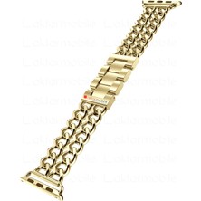 AktarMobile Apple Watch 8 45 mm Uyumlu Zincirli Metal Kordon Zincir Tasarım Kayış