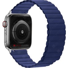 AktarMobile Apple Watch 8 45 mm Uyumlu Magnetik Silikon Kordon Çift Renkli Mıknatıslı Premium Kayış