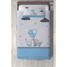 Talia Home Mavi Fil Desenli Çocuk Odası Yatak Örtüsü TLAY-098