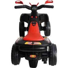 Robo LED Işıklı Müzikli Akülü Atv-Motor Kırmızı