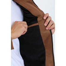 Mero Life Erkek Kahverengi Dar Kesim Süet Ceket