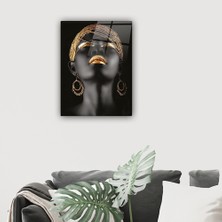 Decorita Cam Tablo  Afrikalı Siyahi Kadın  30 x 40 cm