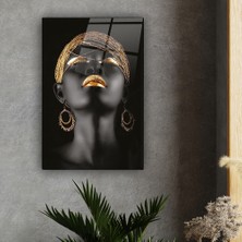 Decorita Cam Tablo  Afrikalı Siyahi Kadın  40 x 60 cm