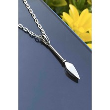 Trend Collection Gümüş Kaplama Erkek Antik Mızrak Kolye