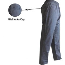 Berat Şalvar Pantolon - Keten Kumaş - Füme Renk - 2 Numara - Hac Umre Pantolonu