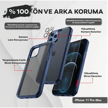 Kip GSM iPhone 11 Pro Max 6.7 Inç Için Tasarlanan 1 Paket Temperli Cam Ekran Koruyucu + 1 Paket Kamera Lens Koruyucu (Askeri Sınıf Koruma) Darbeye Dayanıklı Ultra-Ince Defender Kılıf