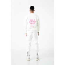 Habbe Bisiklet Yaka Baskılı Sweatshirt BS101