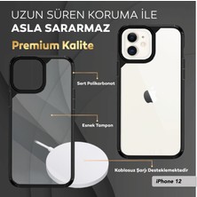 Kip GSM iPhone 12 6.1 Inç Için Tasarlanan 1 Paket Temperli Cam Ekran Koruyucu + 1 Paket Kamera Lens Koruyucu (Askeri Sınıf Koruma) Darbeye Dayanıklı Ultra-Ince Defender Kılıf