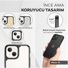 Kip GSM iPhone 13 6.1 Inç Için Tasarlanan 1 Paket Temperli Cam Ekran Koruyucu + 1 Paket Kamera Lens Koruyucu (Askeri Sınıf Koruma) Darbeye Dayanıklı Ultra-Ince Defender Kılıf