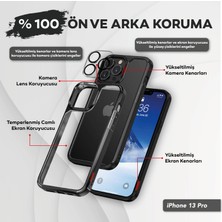 Kip GSM iPhone 13 Pro 6.1 Inç Için Tasarlanan 1 Paket Temperli Cam Ekran Koruyucu + 1 Paket Kamera Lens Koruyucu (Askeri Sınıf Koruma) Darbeye Dayanıklı Ultra-Ince Defender Kılıf