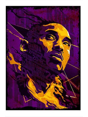 Ekart Kobe Bryant Basketbolcu Model Mdf Tablo