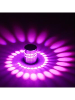 SLD Spiral Delik LED Duvar Lambası Kısılabilir Spiral Lamba Uzaktan Kumanda Lambası ile Süslemek Için Aile Ktv Bar Düğün Parti Salonu Işıkları (Mor)