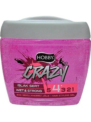 Hobby Crazy Islak Sert Saç Jölesi 700 ml Alkol İçermeyen Kolay Temizlenir Uzun Süreli Parlaklık