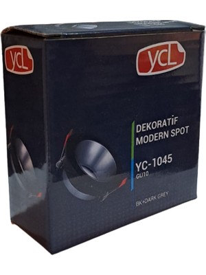 Ycl Dekoratif Modern Spot Kasa Siyah+ Koyu Gri Sıva Altı YC-1045