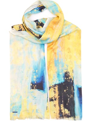 Silk And Cashmere Sarı Ipek Modal Karışımlı Fiji Şal / Pareo 70 x 180 cm