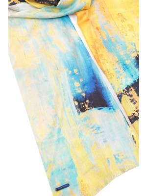 Silk And Cashmere Sarı Ipek Modal Karışımlı Fiji Şal / Pareo 70 x 180 cm