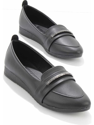 Siyah  Kadın Loafer Ayakkabı K01214032509