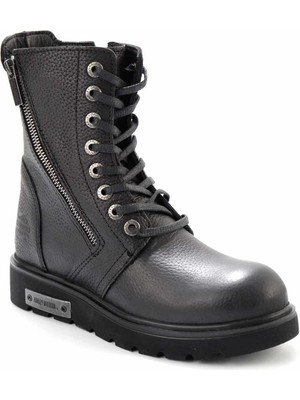 Harley Davidson Black  Deri Kadın Bot & Bootie HD0777063703