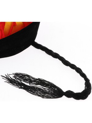 Sınırlı Braids Ponytail Süslü Elbise Parti ile Çin Oryantal Imparator Şapkası 52CM(Yurt Dışından)