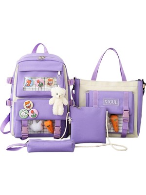 8-Içi Sırt Çantası Set Schoolbags Omuz Çantası(Yurt Dışından)