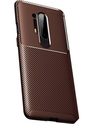 Pilanix One Plus 8 Pro Kılıf Karbon Desenli Lux Negro Silikon