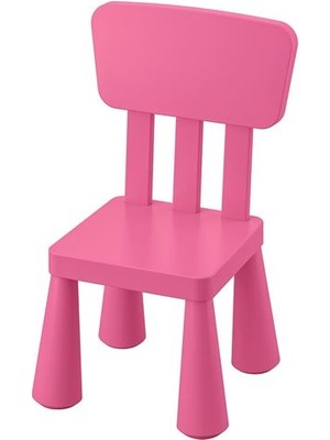 IKEA Çocuk Tabure-Sandalyesi Pembe Ikea Çocuk Sandalye-Oturak Masa Oyun Sandalyesi Polipropilen Plastik