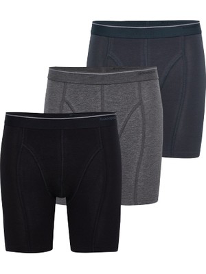 Blackspade Pamuklu Üçlü Paket Uzun Erkek Boxer 9683