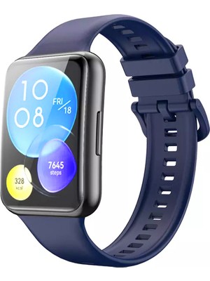 Nezih Case Huawei Watch Fit 2 Uyumlu Spor Jel Silikon Kordon Lacivert