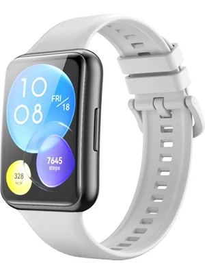Nezih Case Huawei Watch Fit 2 Uyumlu Spor Jel Silikon Kordon Beyaz