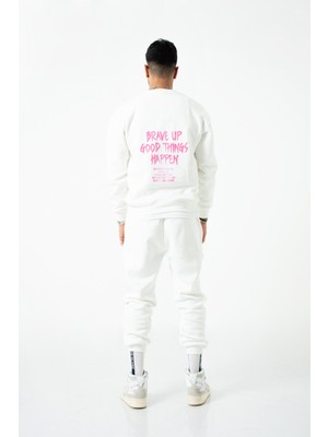 Habbe Bisiklet Yaka Baskılı Sweatshirt BS101