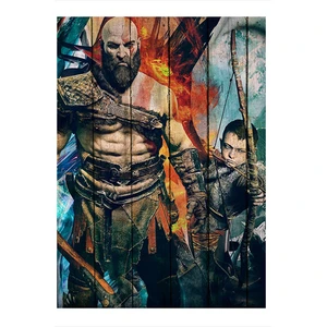 God Of War Art Mdf Tablo