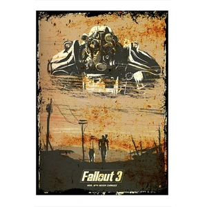 Fallout 3 Hediyelik Ahşap Tablo