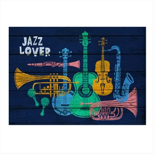 Ahşap Tablo Jazz Lover Caz Enstürmanları