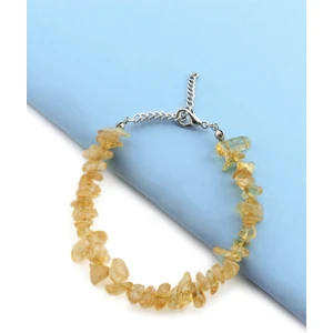 Kshop Kırık Taş Sitrin Para Taşı Unisex Bileklik ÇAKRA14