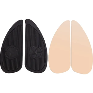 1 Çift Motosiklet Tankı Çekiş Pedi Yan Gaz Diz Kavrama Koruyucusu Kaymaz Etiket Kawasaki Suzuki Honda Siyah