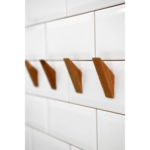 Banyo Askısı Yapışkanlı 4'lü Ahşap Askılık