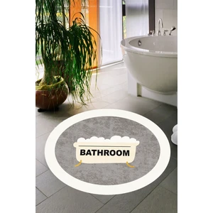 Decomia Home Dijital Baskı Kaymaz Taban Yıkanabilir Bathroom Banyo Paspası Yuvarlak DC-8027 DC-8027