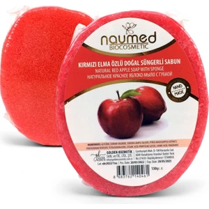 Kırmızı Elma Özlü Doğal Süngerli Sabun 130gr