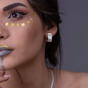 Black Sea Port 5 Sıra Trabzon Hasırı Gümüş Küpe