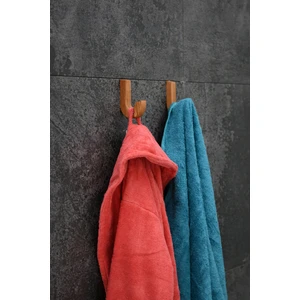 Yapışkanlı Ahşap Banyo Askılık 2'li J Askı