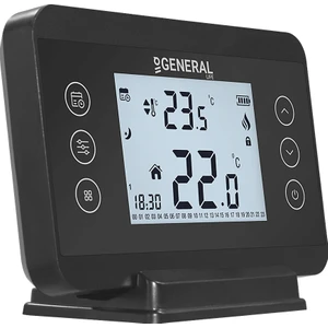 HT300S SET Kablosuz Haftalık Programlı Oda Termostatı - Siyah