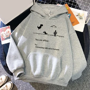 Uzun Kollu Sweatshirt Baskılı Bol Büyük Beden T-Shirt Günlük Kadın Üstleri (Yurt Dışından)