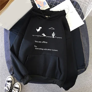 Uzun Kollu Sweatshirt Baskılı Bol Büyük Beden T-Shirt Günlük Kadın Üstleri (Yurt Dışından)