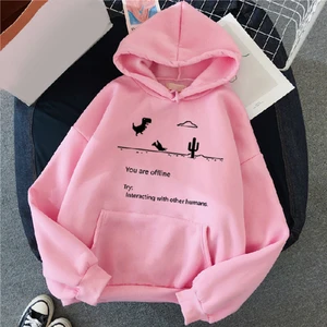 Uzun Kollu Sweatshirt Baskılı Bol Büyük Beden T-Shirt Günlük Kadın Üstleri (Yurt Dışından)