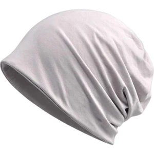 Yumuşak Beanie Hat Boyun Eşarp Kanser Saç Dökülmesi Erkekler Türban Wrap Bayanlar Spor Salonu Kemo Açık Gri(Yurt Dışından)