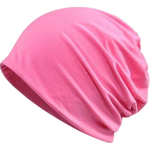 Yumuşak Beanie Hat Boyun Eşarp Kanser Saç Dökülmesi Erkekler Türban Wrap Bayanlar Spor Salonu Pembe(Yurt Dışından)