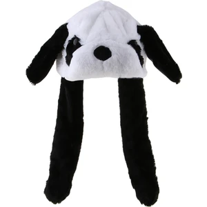 Panda Şapka Kulak Hareketli Atlama Şapka Komik Peluş Peluş Sıcak Şapka Kadın Kızlar(Yurt Dışından)